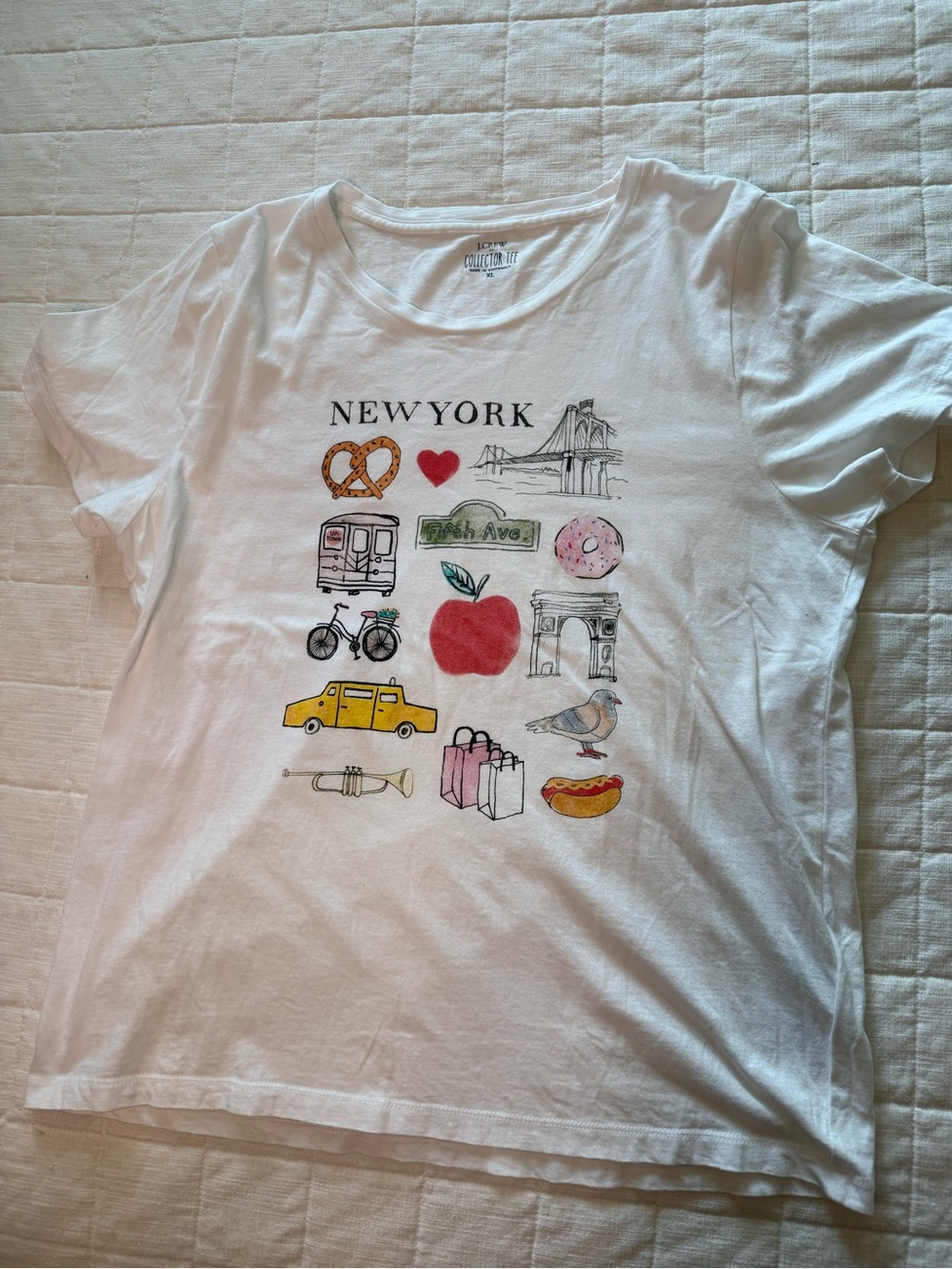 J. Crew Women’s Collector Tee with Colorful New York Icons